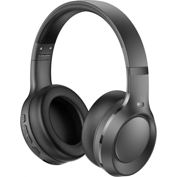 Wireless Headphones Over-Ear, HiFi Stereo Wireless Headphones, Foldable and Wireless Wired Mode, Noise Isolating Over-Ear Headphones with Mic and Volume Control for Computer Laptop Mobile, Black