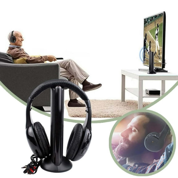 Wireless Headphones for TV, TV Headphones Wireless for Seniors With Over Ear Cordless Headset with FM / 3.5MM, Perfect Audio Sync, Ideal Gift for The Mom, Seniors, Parents