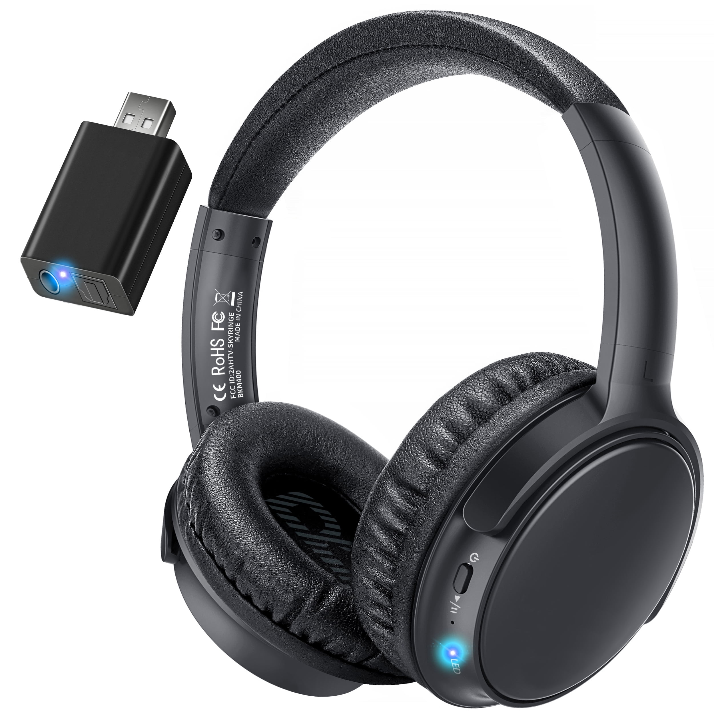 Holdsound BKM400 Rechargeable Bluetooth Wireless Headphones for TV 165ft Range No Static Delay Walmart