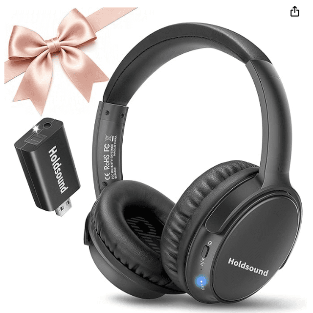 Wireless Headphones for TV Watching, BKM400 Wireless TV Headphones with Bluetooth USB Transmitter, Simple Operation, 165ft (50m) Wireless Range, No Static & No Delay Visit the Holdsound Store