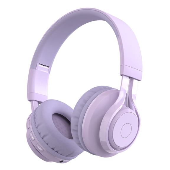 Wireless Headphones for TV Watching with Bluetooth Transmitter & Charging Dock, Long Range, Low Latency, Pass-Through Support, and Clear Voice Mode for Seniors & Hard of Hearing,Purple