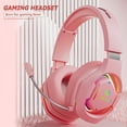 thumbnail image 1 of Wireless Headphones, Wireless Over Ear Headphones Gaming Headset Gaming Headphones with Microphone, Headphones for Women(Pink), 1 of 8