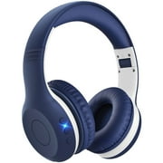 AWAccessory Over-Ear Wireless Foldable Headset with Mic, Blue