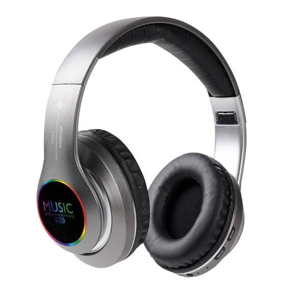 Wireless Headphones with LED Lights, Over-Ear Foldable Design, Bluetooth 5.0 with Long Playtime for Workouts and Calls