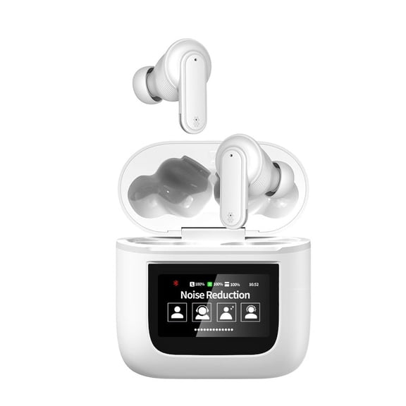 Wireless Headphones with LED Touch Display, Stereo In-Ear Low Latency Waterproof Headphones with Microphone for iPhone Android iOS.
