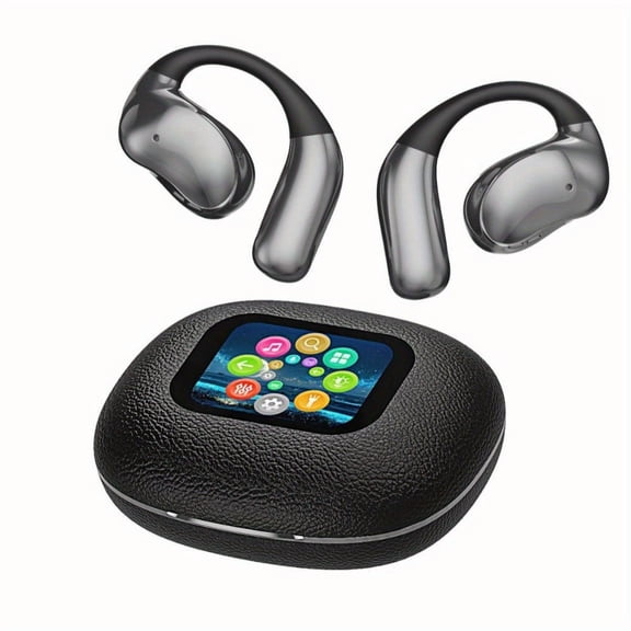 Wireless Headset with AI Real-Time Translation Supporting 5.3-144 Languages,Featuring Intelligent Noise Cancellation,LCD Touch Screen Control, And a Full-Color Smart Display,Ideal for Travel,Business