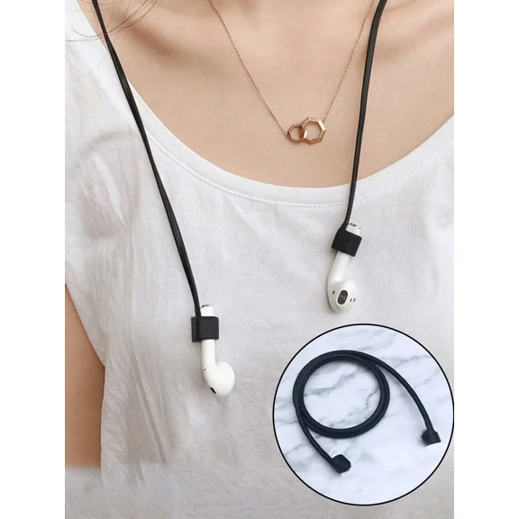 Wireless Headset Anti-Lost Rope, Silicone Hanging Strap for Earphones, Secure Neck Lanyard for Wireless Earbuds, Comfortable & Convenient Anti-Loss Solution