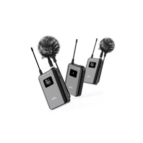 Wireless Headset Lavalier Microphone System - Dual Wireless Lapel Mic for iPhone, DSLR Camera, PA Speaker, YouTube, Podcast, Video Recording, Conference, Vlogging, Church, Interview, Teaching