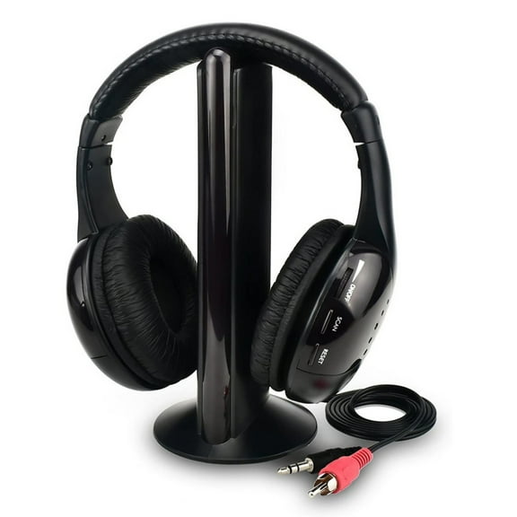 Wireless Headset with Microphone TV Headset Chat Online Monitor Other Rooms FM Radio MP3 Listen to The Music Multi-function Headset PC Child Monitoring Headset