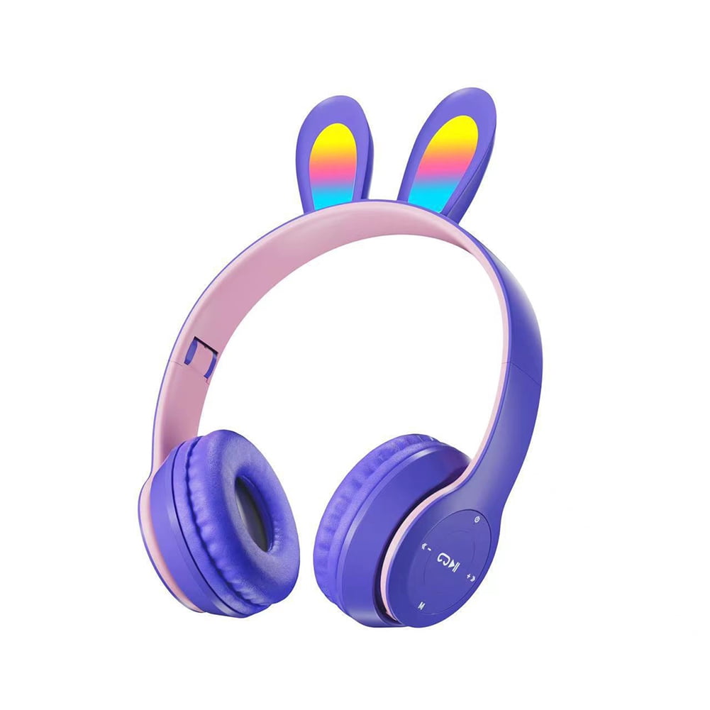Rabbit Ear Headphones Wireless Luminous Extendable Wheat Headphones main image 0