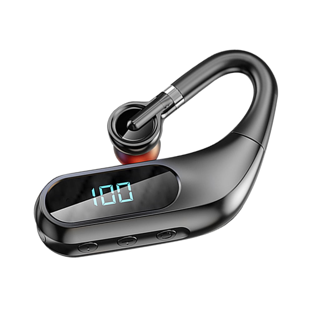Wireless Headset with Hook, CVC8.0 Dual Mic Noise Cancelling Hands Free Bluetooth Earpiece for Cell Phone iPhone Android Driving Business Office