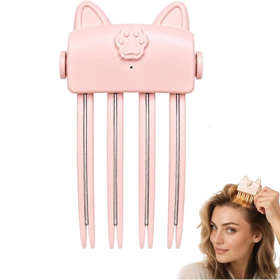 Wireless Heated Root Volumizer Clip,Portable Crown Lifting Styler | 2 Heat Settings,Heated Volumizing Clip for Fine Flat Hair, Travel Rechargeable Hair Styling Tool for Women