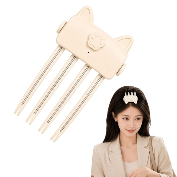Wireless Heated Volumizing Root Lift Clip,2-Temperature Control Hair Crown Lifting Styler Booster,Hair Volume Clip for Women