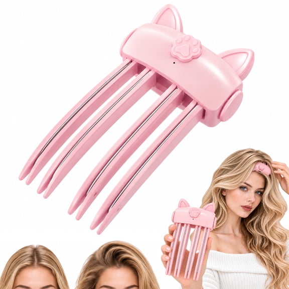 Wireless Heated Root Lifter, Volumizing Root Lift Clip for Flat Hair, Type C Rechargeable, 2 Heat Settings for Bangs and Crown Volume