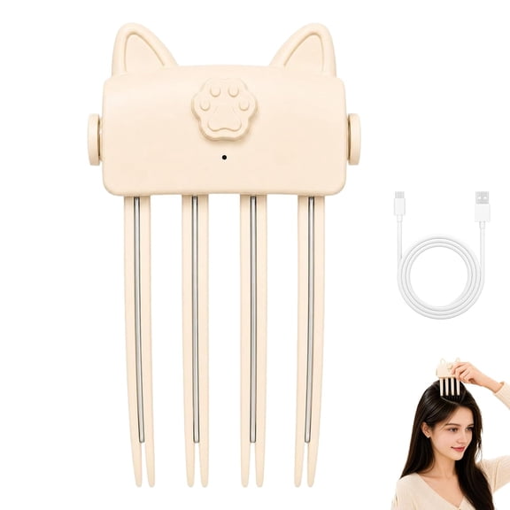 Wireless Heated Volumizing Root Lift Clip, Electric Hair Root Volumizer with Portable Design for Lifted Bangs, Crown Volume Styling and Fine Flat Hair At Home or Travel