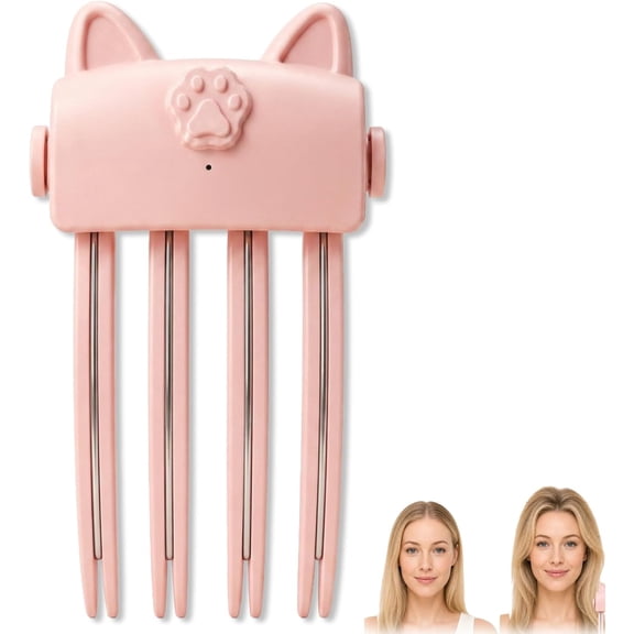Wireless Heated Volumizing Root Lift Clip(Pink-A) | Hair Crown Lifting Styler Booster, Two-Temperature Control Hairs Volume Tool for Fine & Thick Hair