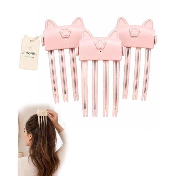 Wireless Heated Volumizing Root Lift Clip Portable Travel Hair Styling Tool | Shapes airy bangs elevated crown plus curly texture for women during quick home grooming travel touchups