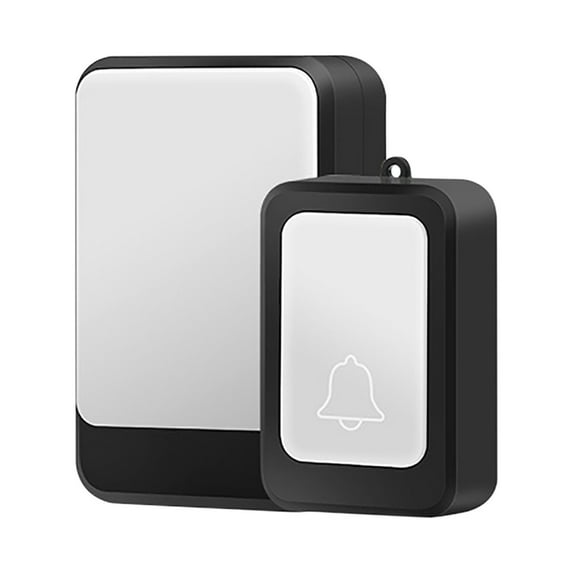 Wireless Home Doorbell Battery Type Colorful Flash Strong Light Emergency Call One Button Elderly Pager Hearing Impaired Easy Install Hook Keys Included Receiver Transmitter Set