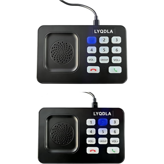 Wireless for Home, Office, Elderly Care, Two-Way Wireless Intercom System, Clear Sound Intercom with 1400 Feet Range, Easy to Use, 8 Volume Adjustment, Auto-Answer, Silent Mode(2 pack,black)