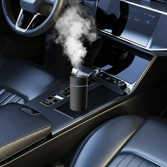 Wireless Humidifier under $5! Yrmaups Wireless Car Humidifier, Battery Powered Mini Aromatherapy Diffuser with LED Lights, 350ml Portable for Home Office Travel, Air Moisturizer