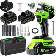 Wireless Impact Wrench, Electric Impact Gun, Drill Kit, Quick Charger, Tool Kit And Accessories, Vehicle Maintenance, Home Decoration, Compact Design,