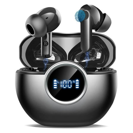 ETEPEHI Wireless Earbuds: 5.4 Bluetooth Headphones with Clear Stereo Sound - 40H Playtime with LED Digital Display, IPX7 Waterproof In-Ear Earphones for Phone Tablet Sports Workout