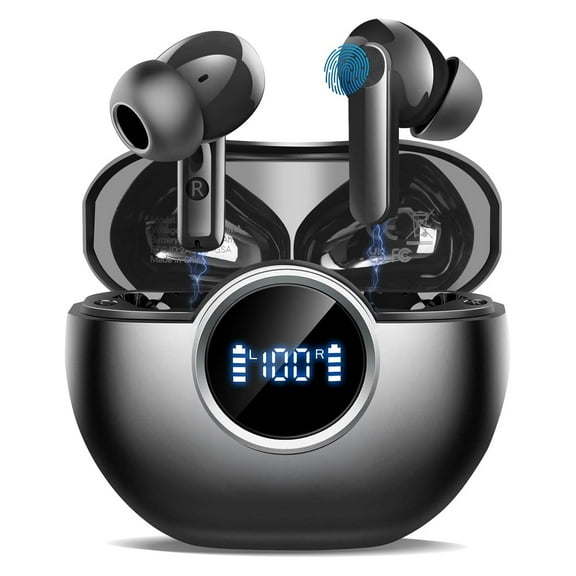 ETEPEHI Wireless Earbuds: 5.4 Bluetooth Headphones with Clear Stereo Sound - 40H Playtime with LED Digital Display, IPX7 Waterproof In-Ear Earphones for Phone Tablet Sports Workout