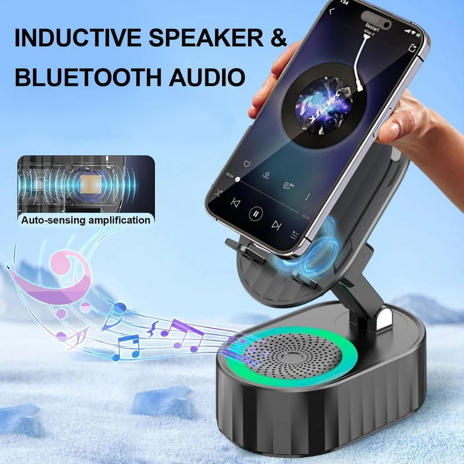 5-in-1 wireless induction audio Bluetooth speaker phone holder