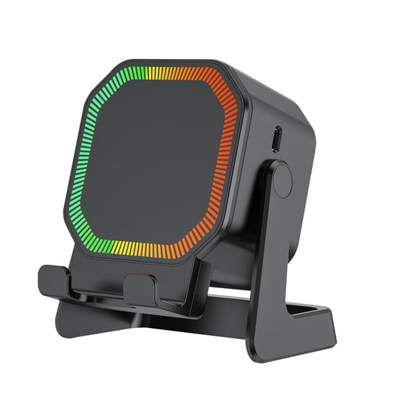 Wireless Induction Audio Speaker Stand, Phone/Tablet Stand with Bluetooth Speaker, Inductive Playback, Rgb Effects, Extremely Long Battery Life