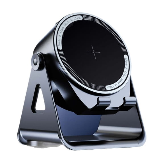 Wireless Induction Speaker Phone Stand with Bluetooth Stereo Sound RGB Ambient Light for Home Office Desktop Bedroom Streaming Music Video Calls Cool Tech Gadgets Gifts