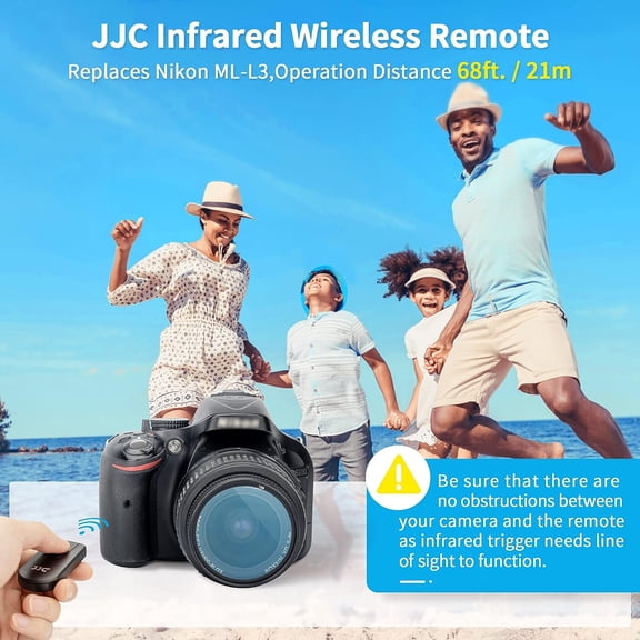 Wireless Infrared Shutter Release Remote Control Replaces Nikon ML-L3 for Nikon D750 D610 D3400 D3300 D3200 D7500 D7200 D7100 D5500 D5300 D5200 D90 D80 Coolpix P900 P7800 P7700