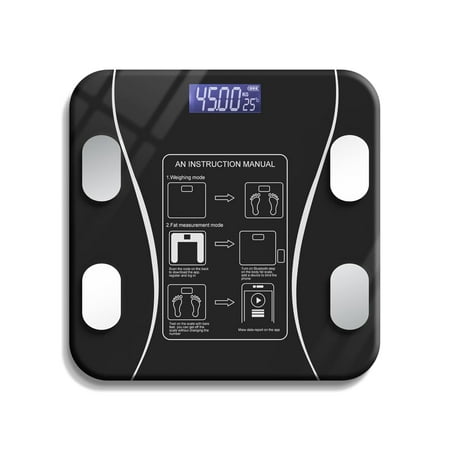 Wireless Intelligent Digital Bathroom Tempered Glass Platform BMI Scale, Body Fat Scale, Body Composition Analyzer with Smartphone Application and Bluetooth synchronous Scale