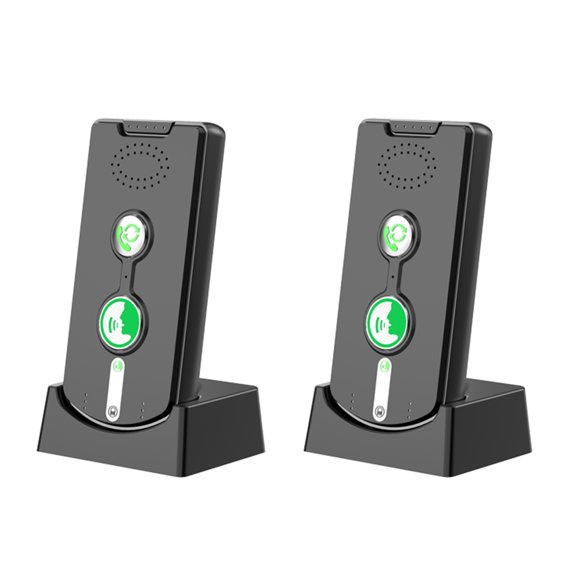 Wireless Intercom System, 2 Way Voice Intercom, Long Range Indoor Outdoor Interphone System for Home Hospital Office, Black