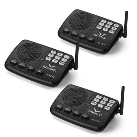 Wireless Intercom System Hosmart 1/2 Mile LONG RANGE 7-Channel Security Wireless Intercom System for Home or Office