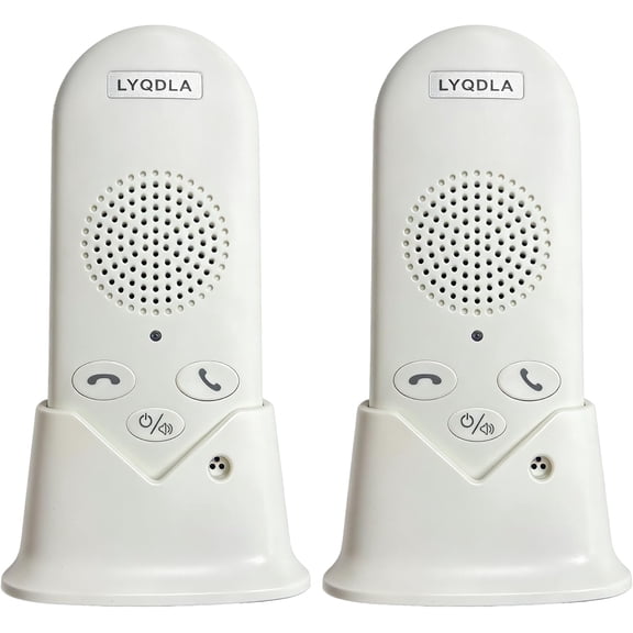 Wireless Intercom System for Home, Long Range 2-Way Voice Intercom for Room-to-Room Comm cation, Portable for Seniors, Home, Office (2-Pack)