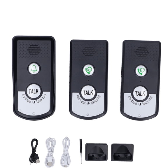 Wireless Intercomunicador, Wireless Intercom 1500 Meters ABS Housing With Power Saving Chip For Home Security