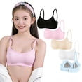 thumbnail image 1 of Wireless Invisible Training Bras for Teen Girls Cotton Light Padded Adjustable Straps Back Closure Soft Edge Stretchy Smooth Comfort Breathable 10-16 Years, 1 of 5