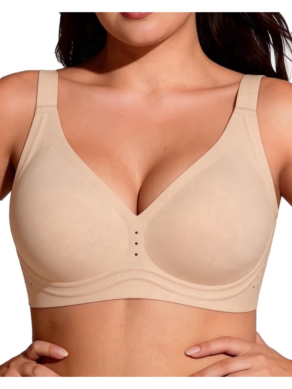 Wireless Jelly Bra for Women Anti Sag Lift Full Coverage Seamless Bra with 3D Support No Underwire