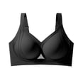 thumbnail image 1 of Wireless Jelly Bras for Women Seamless No Underwire Bralettes Full Coverage Push Up Comfrot Tshirt Everyday Bras (Black,XXXXL), 1 of 4