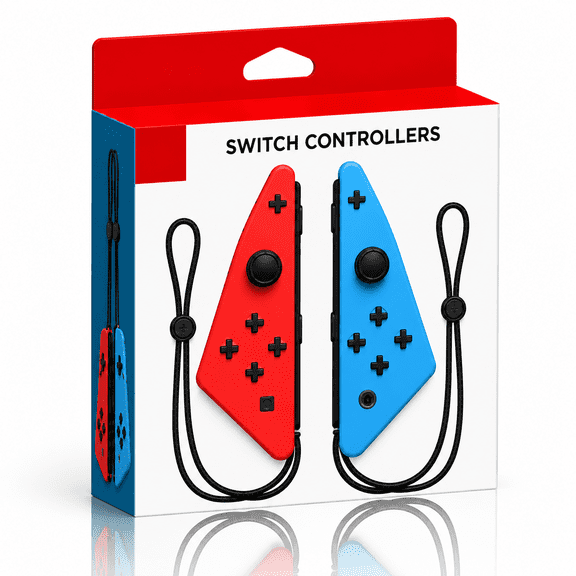 Wireless Joypad Controller & Wrist Straps Compatible with Switch/Lite/Oled, Support Dual Vibration/Motion/Wake-up/Screenshot Function.