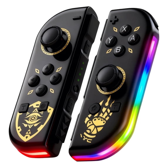 Wireless Joypad Controller Compatible for Nintendo Switch (L/R),Switch Remote Controller with RGB Lighting,Support Vibration/Motion Control/Wake-up Function
