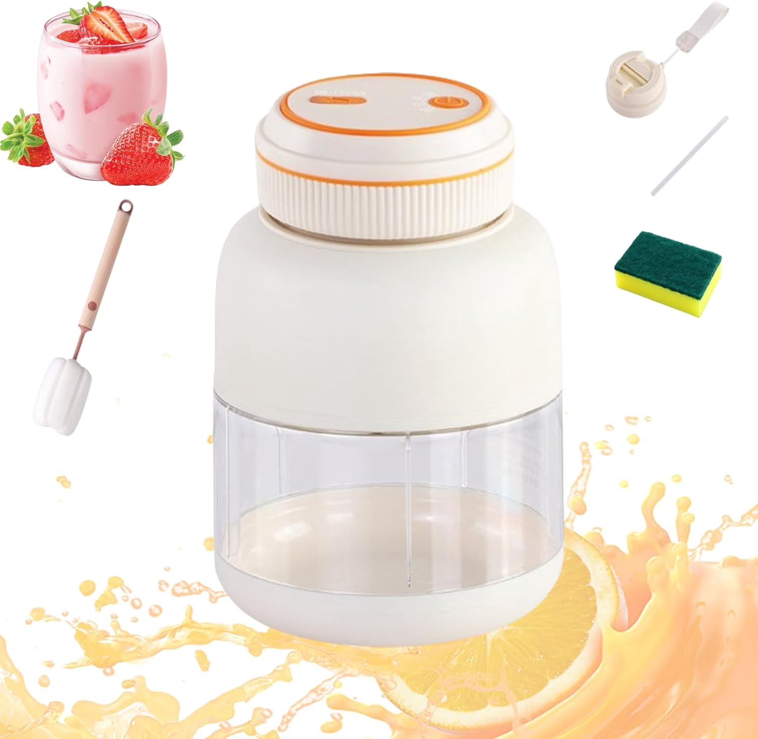 Wireless Juicer Cup,44oz Portable Electric Juicer Blender, New Household Appliances Juicers Comes with 38 Blades,Personal Size Blender for Shakes and Smoothies (A, 800ml)