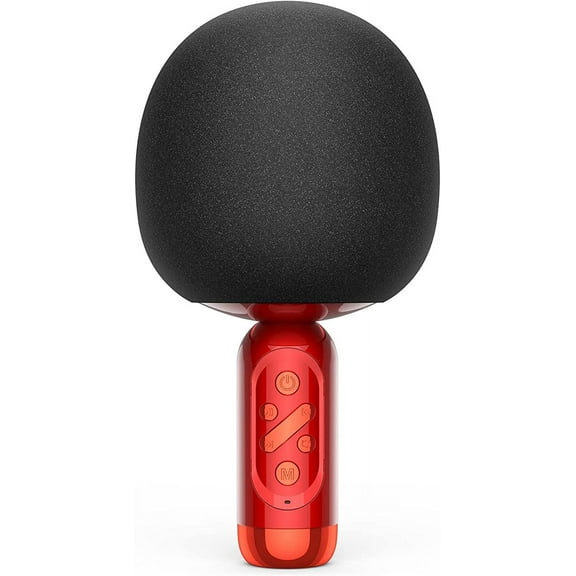 Wireless Karaoke Microphone, Bluetooth, USB, Tablet, Smartphone, Play, Pause, Magic Voice, Micro Card, Adjustable Reverb