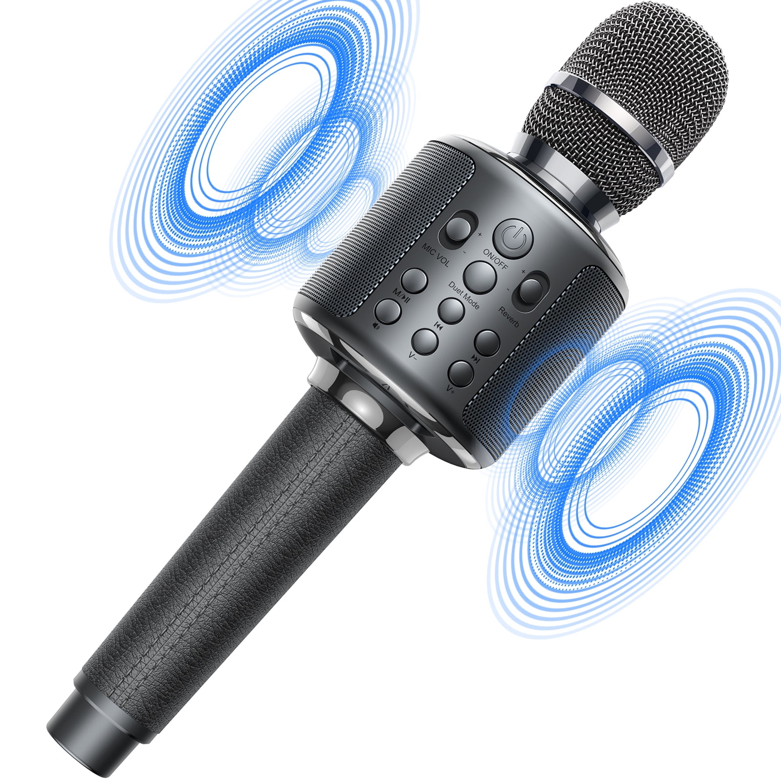 Wireless Microphone, FISHOAKY Bluetooth Karaoke Microphone for