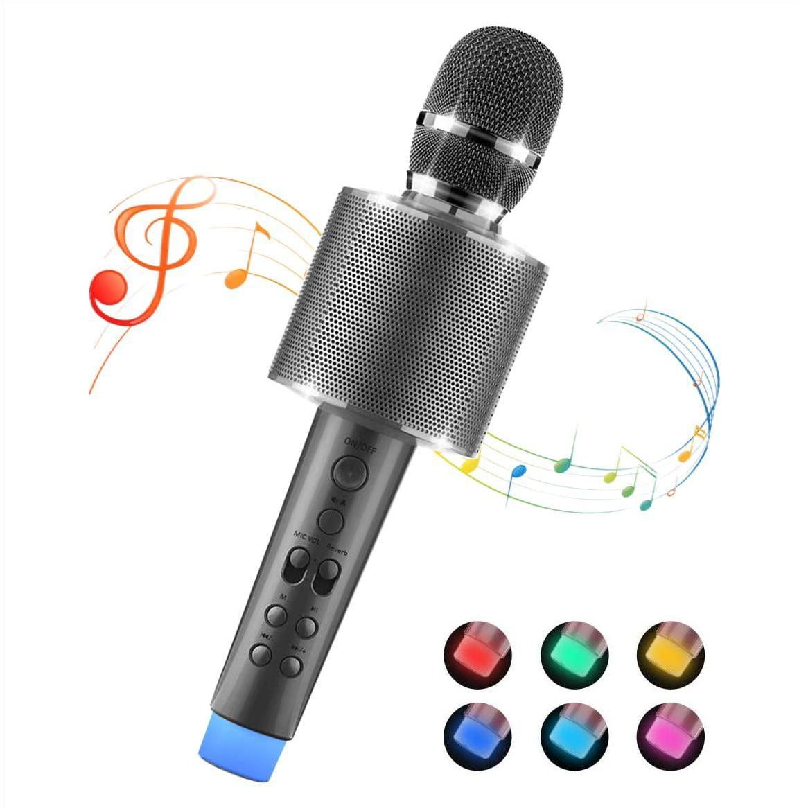 FDY Bluetooth Karaoke Microphone for Kids Adults, Wireless Bluetooth  Microphone for Singing with Voice Changing Karaoke Mic Speaker Recorder for  3-13