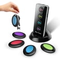 thumbnail image 1 of Wireless Key Finder with LED Light - Easy-to-Use Tracker for Seniors - Locate Keys, Phones, Wallets, and TV Remotes - Tracking Device Includes 4 Receivers and Remote Finder, 1 of 4
