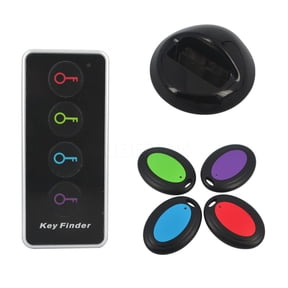Wireless Key Finder Locator with Sound, LED Flashlight, Long Battery Life, 131ft Working Range, Ideal for Tracking Wallet, Keys, Phone, Glasses, and Pet - 4 Receivers Included for Easy Use