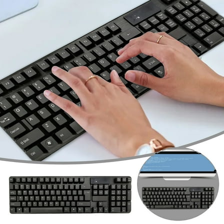 Wireless Keyboard And Combo Ergonomic Design Quiet Operation 2.4 USB Receiver Compatible With Windows