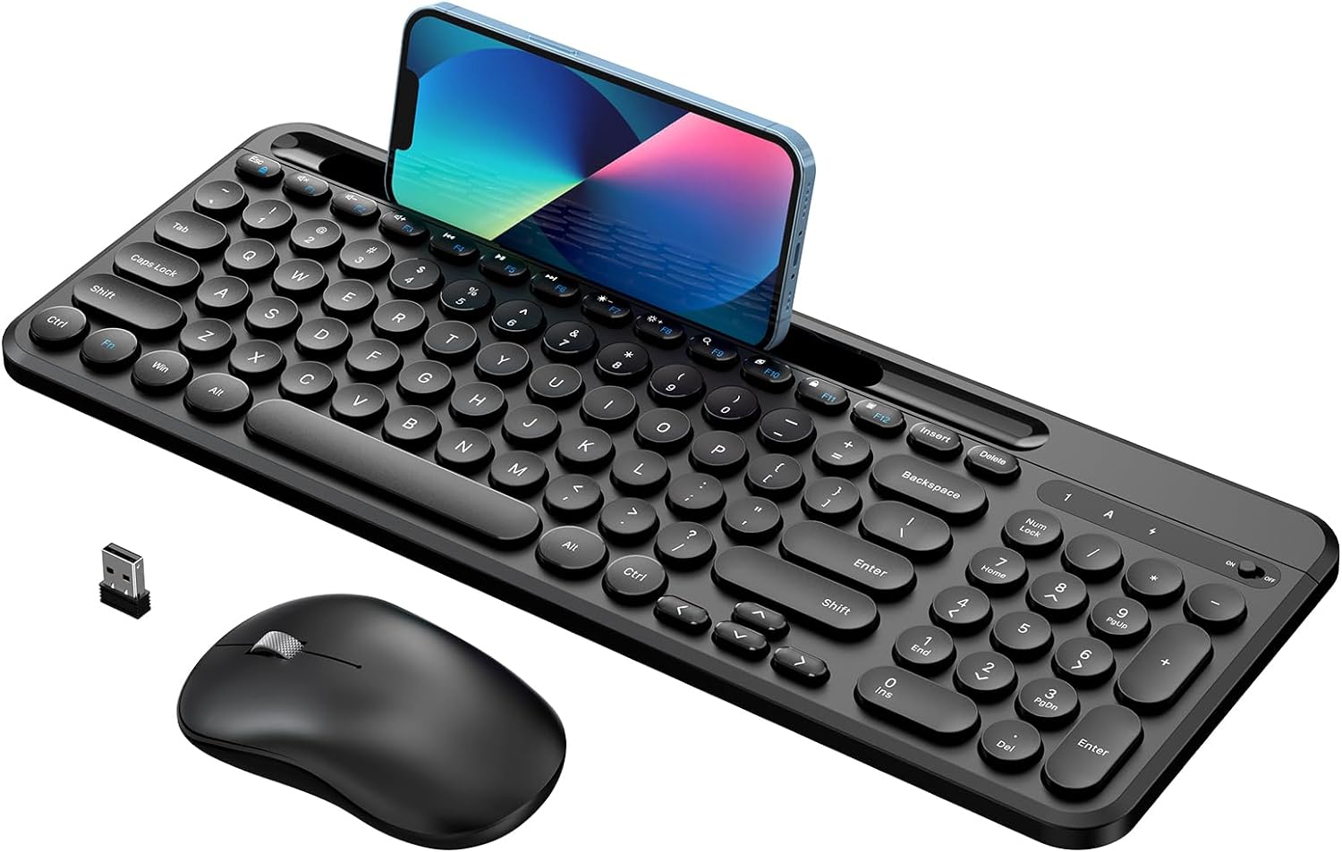 Wireless Keyboard And Mouse Combo, 2.4G Quiet Computer Keyboard With