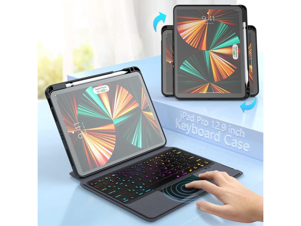 Wireless Keyboard Case with Touchpad for iPad Pro 12.9 inch 6th